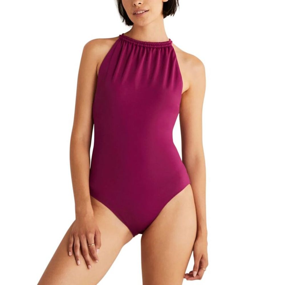 Boden Womens  Low Back Twist Braid Swimsuit
